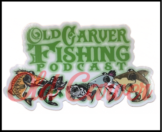 Old Carver Fishing Podcast Sticker