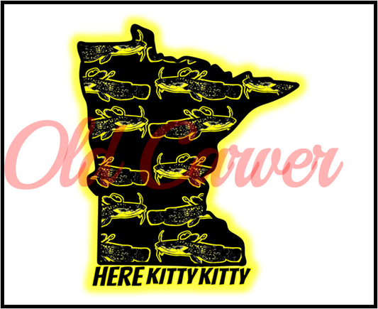 Here Kitty Kitty MN State Sticker