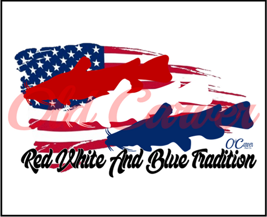 Red White and Blue Tradition Sticker