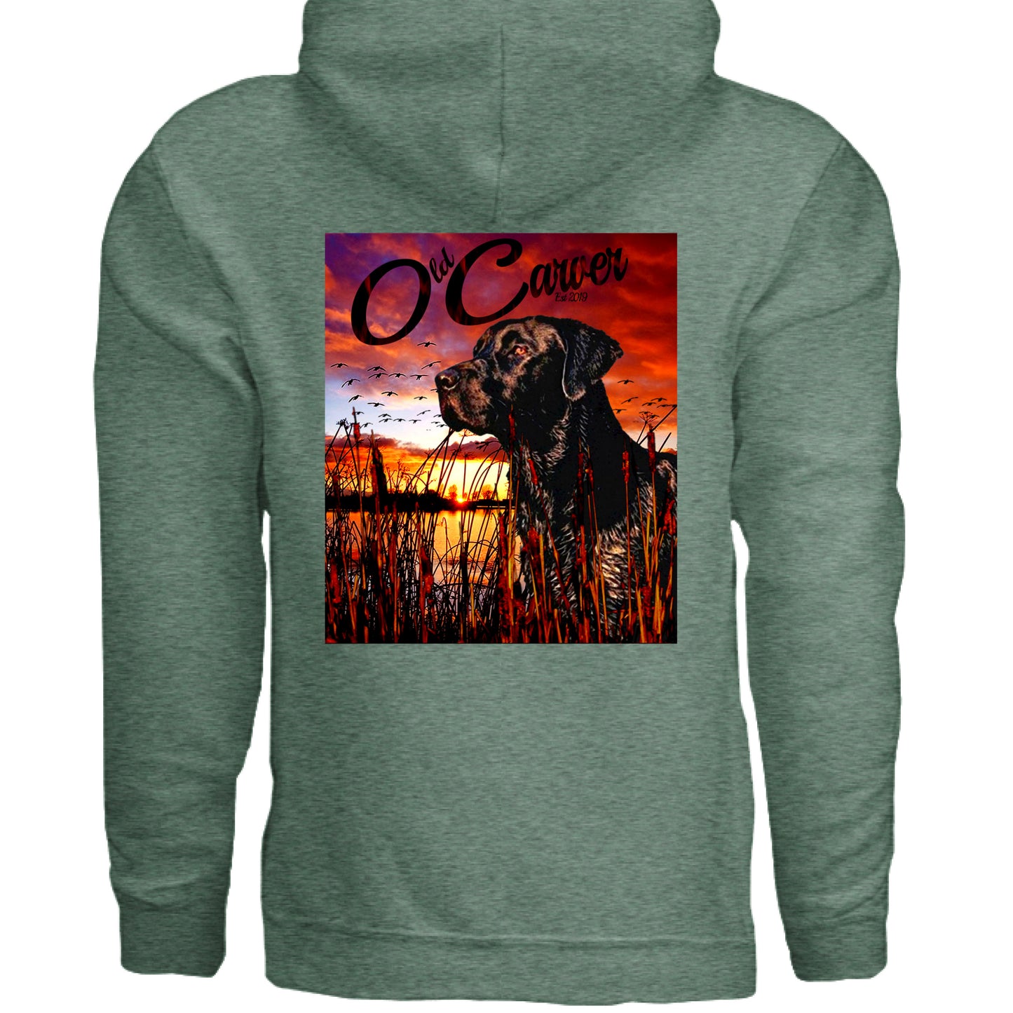 Heather Sport Dark Green - BACK